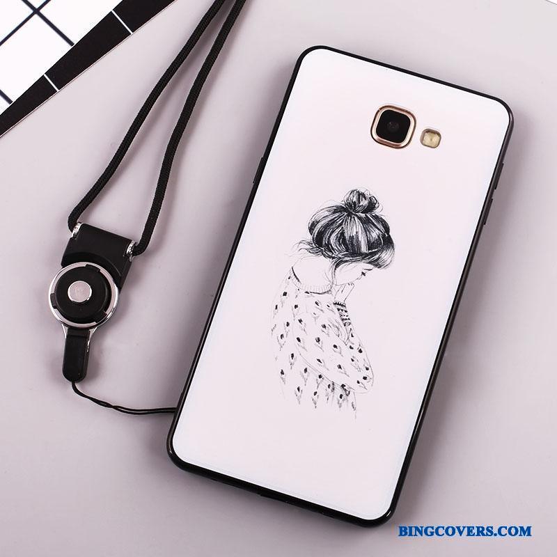 Samsung Galaxy A7 2016 Anti-fald Hvid Stjerne Beskyttelse Blød Silikone Telefon Etui