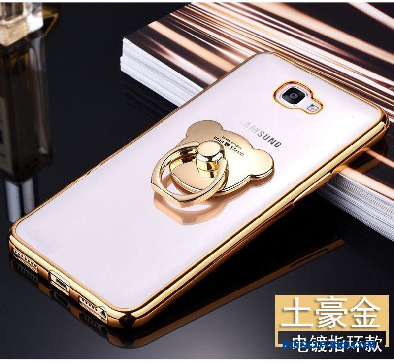Samsung Galaxy A7 2016 Blød Alt Inklusive Gennemsigtig Telefon Etui Beskyttelse Anti-fald Guld