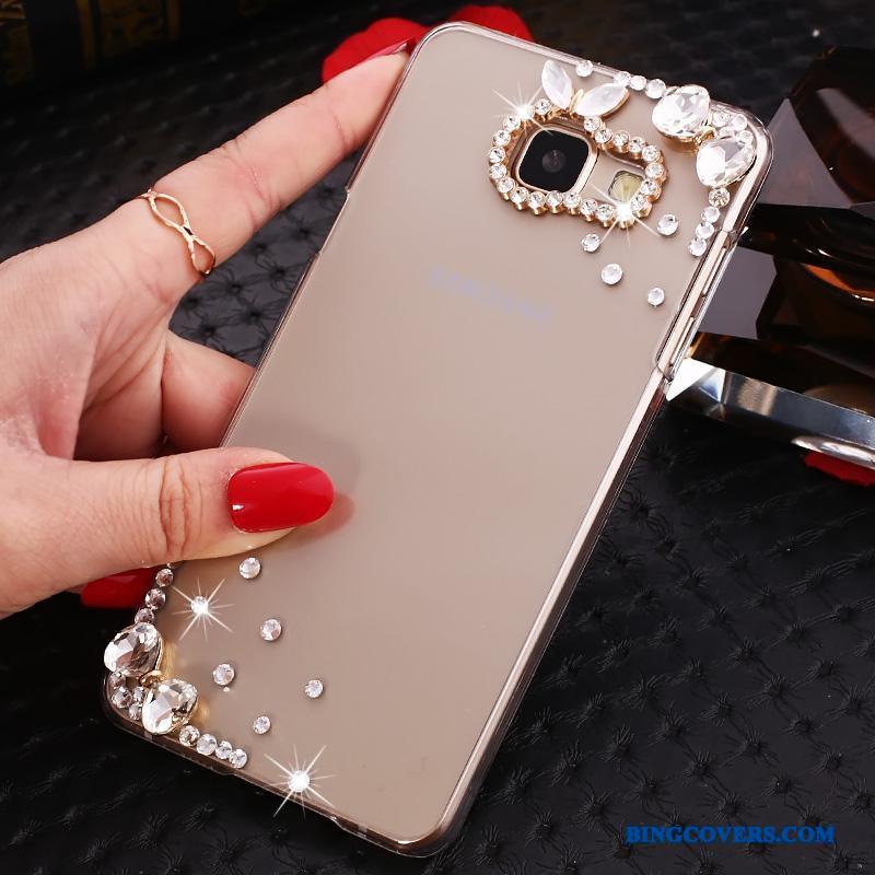 Samsung Galaxy A7 2016 Strass Telefon Etui Gennemsigtig Stjerne Cover Beskyttelse Guld