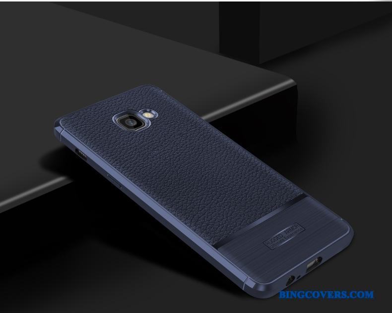 Samsung Galaxy A7 2017 Telefon Etui Alt Inklusive Stjerne Sort Silikone Mønster Beskyttelse
