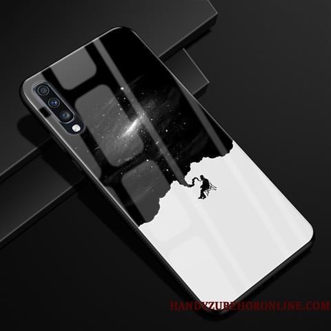 Samsung Galaxy A70 Anti-fald Telefon Etui Stjerne Glas Mønster Blå Beskyttelse