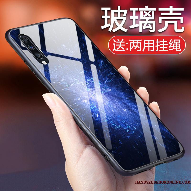 Samsung Galaxy A70 Etui Blå Lyse Stjerne Anti-fald Beskyttelse Vind Cover