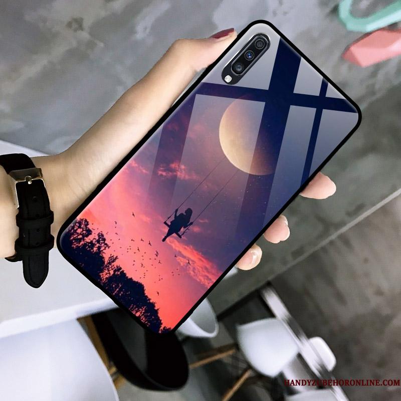 Samsung Galaxy A70 Etui Mode Cover Anti-fald Simple Af Personlighed Beskyttelse Gul