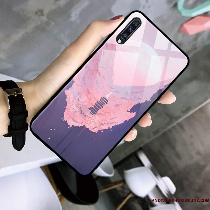 Samsung Galaxy A70 Etui Mode Cover Anti-fald Simple Af Personlighed Beskyttelse Gul