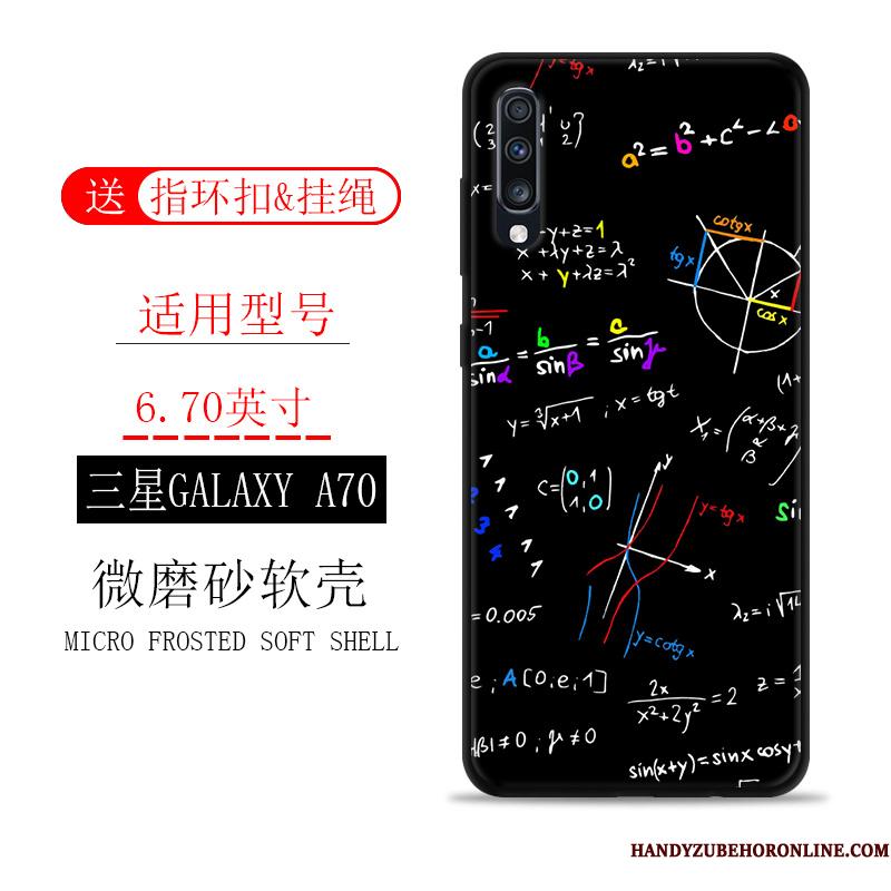 Samsung Galaxy A70 Sort Telefon Etui Af Personlighed Blød Trendy Beskyttelse Stjerne