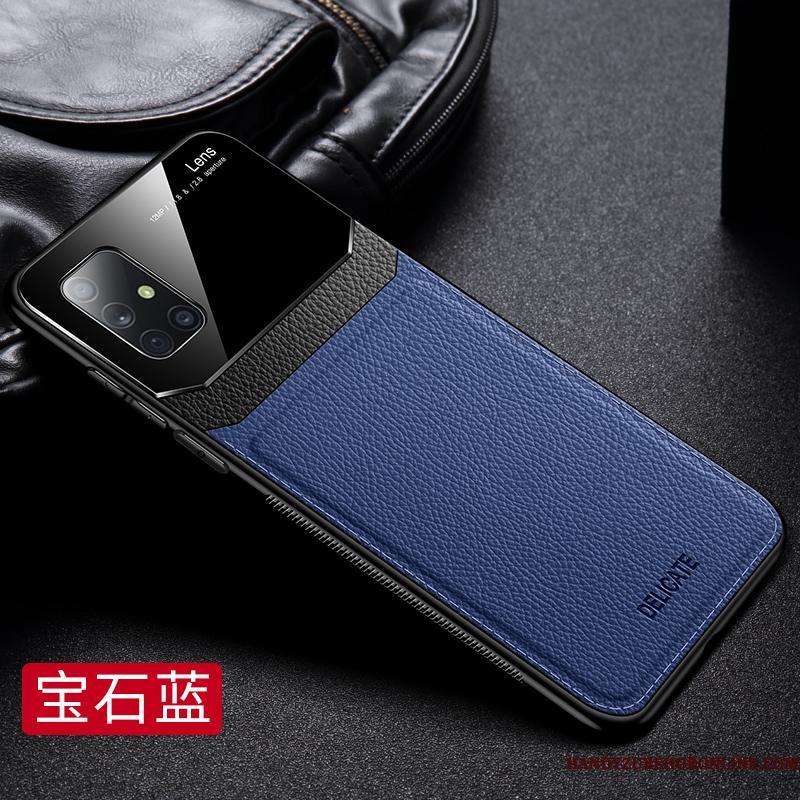 Samsung Galaxy A71 Alt Inklusive Mode Simple Telefon Etui Stjerne Lædertaske Af Personlighed