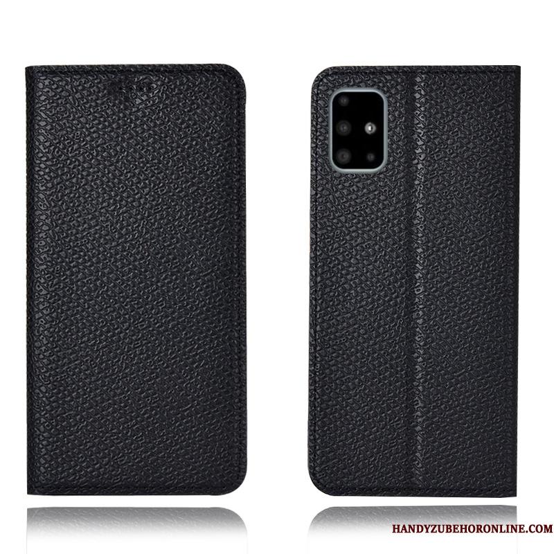 Samsung Galaxy A71 Etui Folio Lædertaske Anti-fald Rød Mønster Beskyttelse Stjerne