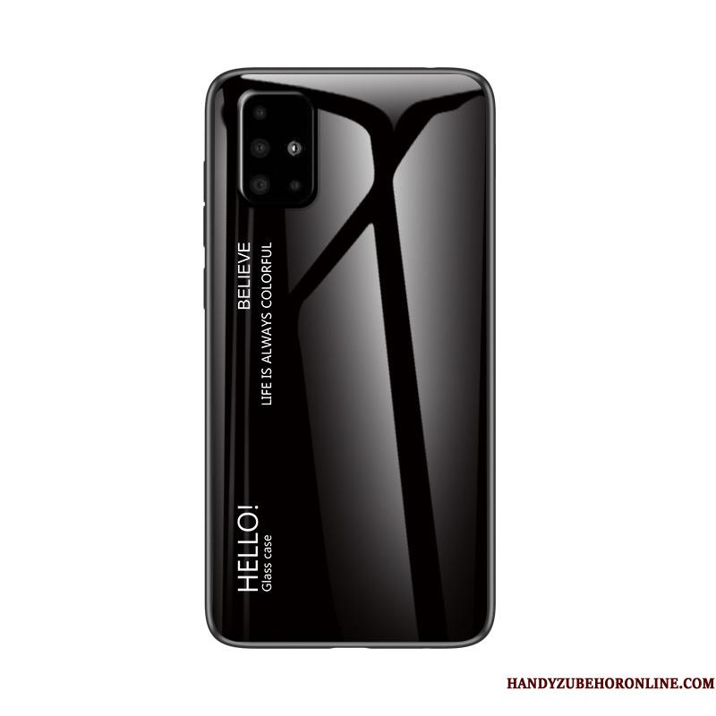 Samsung Galaxy A71 Hærdning Stjerne Skærmbeskyttelse Net Red Etui Cover Telefon