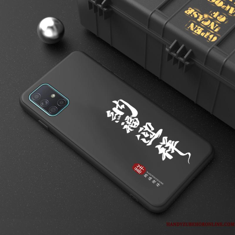 Samsung Galaxy A71 Mode Tilpas Kinesisk Stil Tynd Telefon Etui Cover Silikone