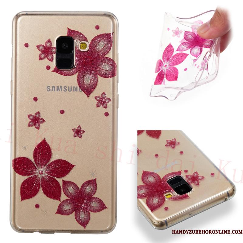 Samsung Galaxy A8 2018 Af Personlighed Silikone Cover Telefon Etui Rød Tynd Cartoon
