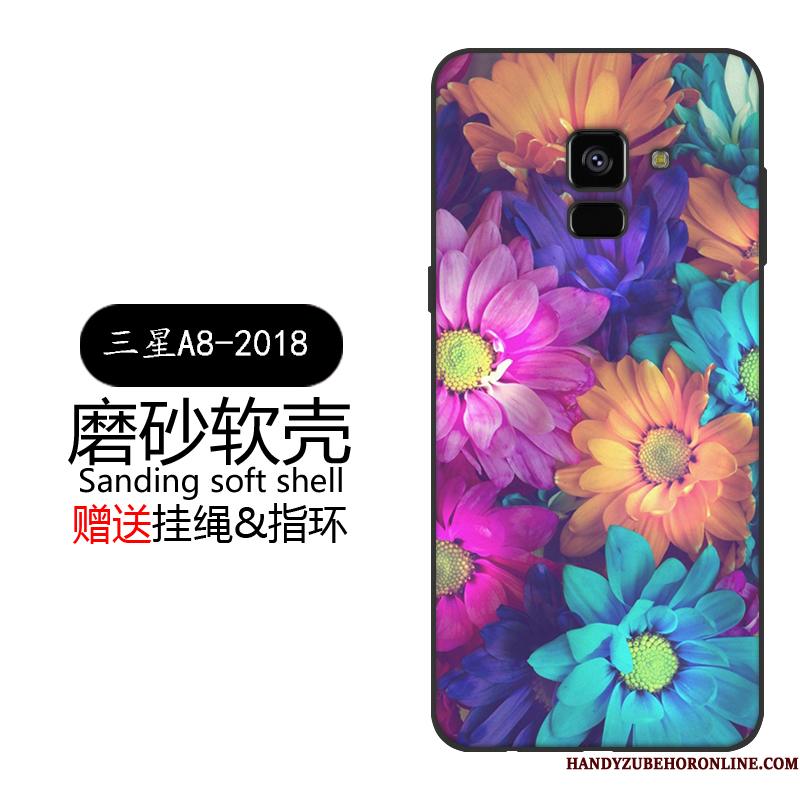 Samsung Galaxy A8 2018 Anti-fald Stjerne Trend Cover Farve Blød Telefon Etui