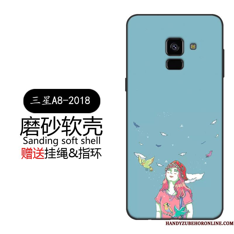 Samsung Galaxy A8 2018 Anti-fald Stjerne Trend Cover Farve Blød Telefon Etui