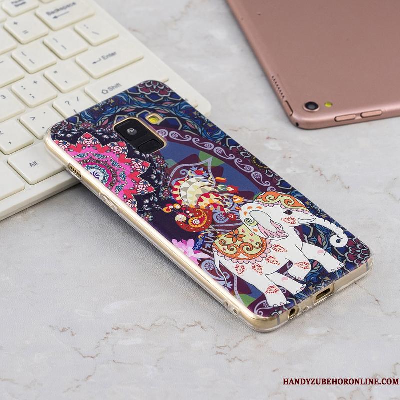 Samsung Galaxy A8 2018 Bagdæksel Gennemsigtig Cover Telefon Etui Kreativ Gul Af Personlighed