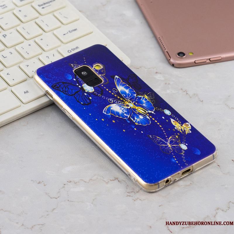 Samsung Galaxy A8 2018 Bagdæksel Gennemsigtig Cover Telefon Etui Kreativ Gul Af Personlighed