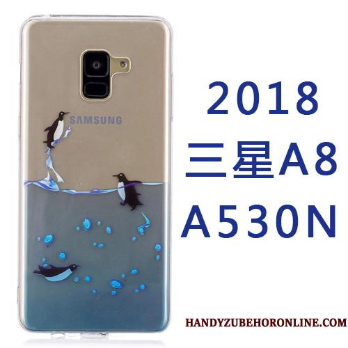 Samsung Galaxy A8 2018 Cartoon Blød Anti-fald Silikone Telefon Etui Hængende Ornamenter Stjerne