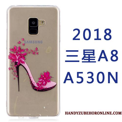Samsung Galaxy A8 2018 Cartoon Blød Anti-fald Silikone Telefon Etui Hængende Ornamenter Stjerne