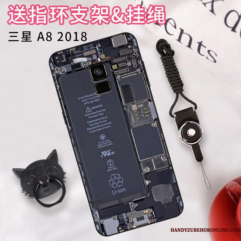 Samsung Galaxy A8 2018 Simple Stjerne Cover Telefon Etui Beskyttelse Anti-fald Farve