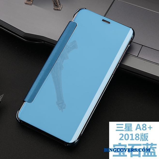 Samsung Galaxy A8+ Anti-fald Cover Beskyttelse Stjerne Etui Telefon Lilla