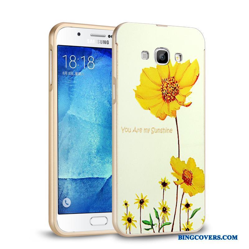 Samsung Galaxy A8 Anti-fald Stjerne Ramme Metal Etui Cover Telefon