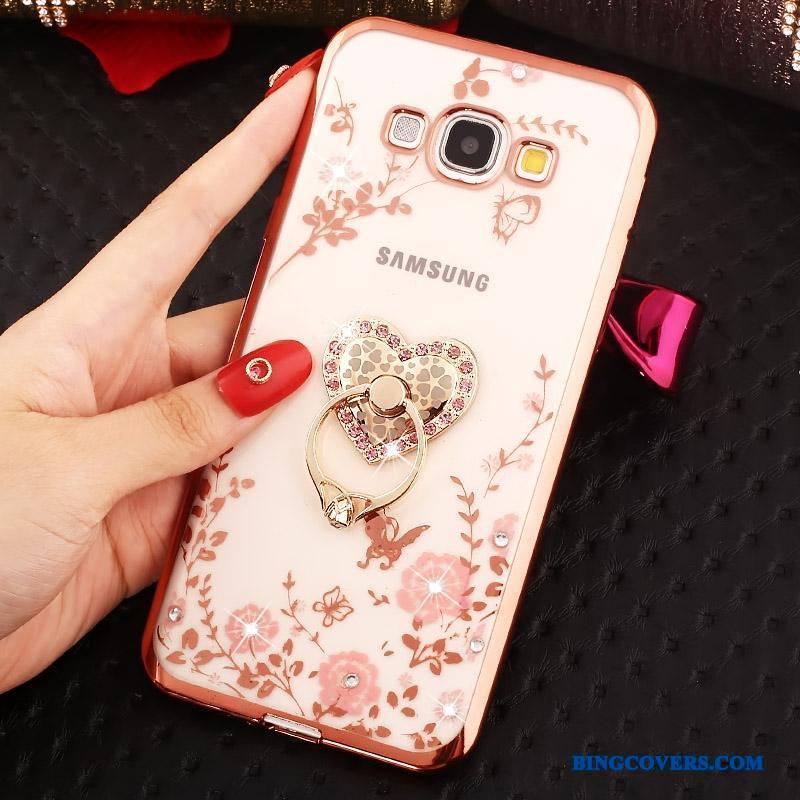 Samsung Galaxy A8 Etui Cover Strass Guld Stjerne Ring Telefon