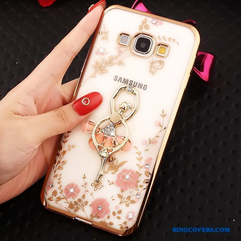 Samsung Galaxy A8 Etui Cover Strass Guld Stjerne Ring Telefon
