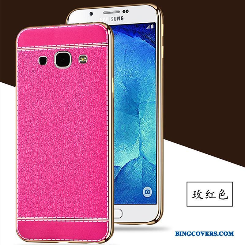 Samsung Galaxy A8 Etui Mønster Læder Stjerne Cover Beskyttelse Silikone Sort