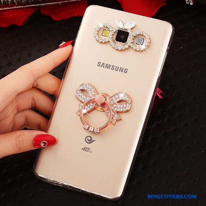 Samsung Galaxy A8 Etui Strass Cover Blød Stjerne Trend Guld Beskyttelse