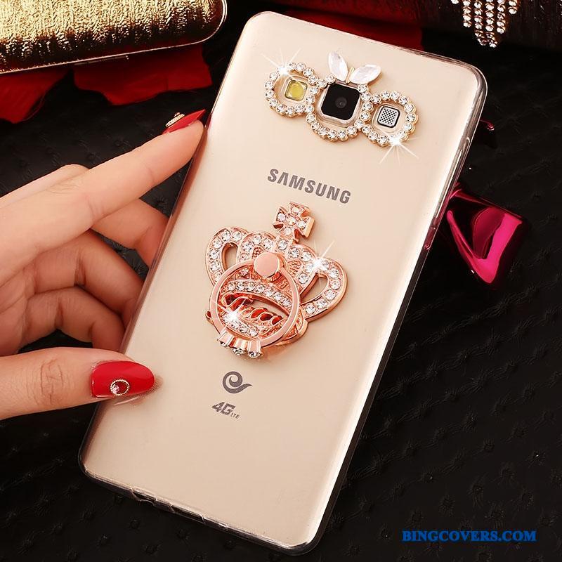 Samsung Galaxy A8 Etui Strass Cover Blød Stjerne Trend Guld Beskyttelse
