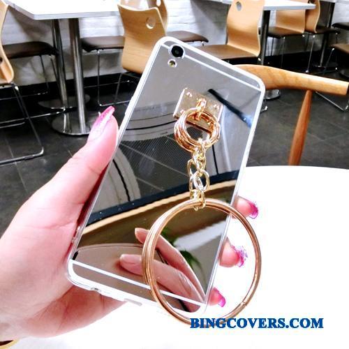 Samsung Galaxy A8 Spejl Cover Beskyttelse Rosa Guld Stjerne Luksus Telefon Etui