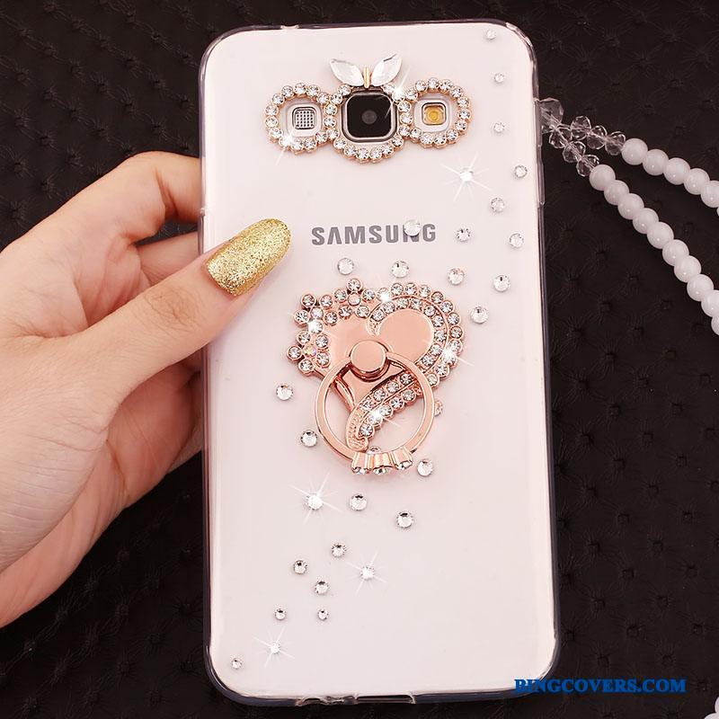 Samsung Galaxy A8 Telefon Etui Stjerne Lyserød Anti-fald Cover Silikone Blød
