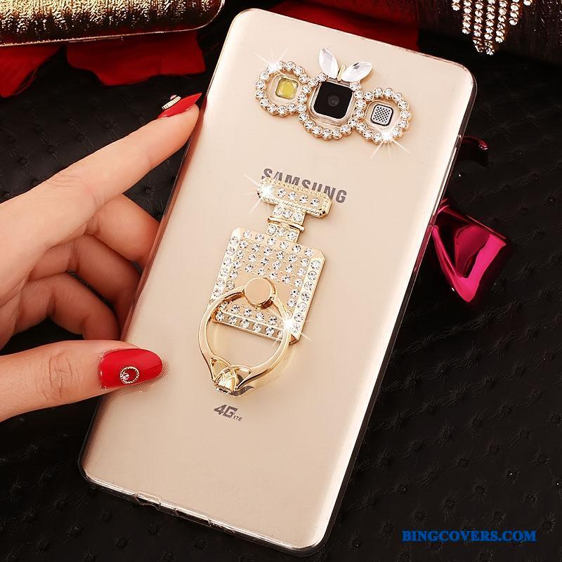 Samsung Galaxy A8 Telefon Etui Trend Cover Guld Blød Beskyttelse Anti-fald