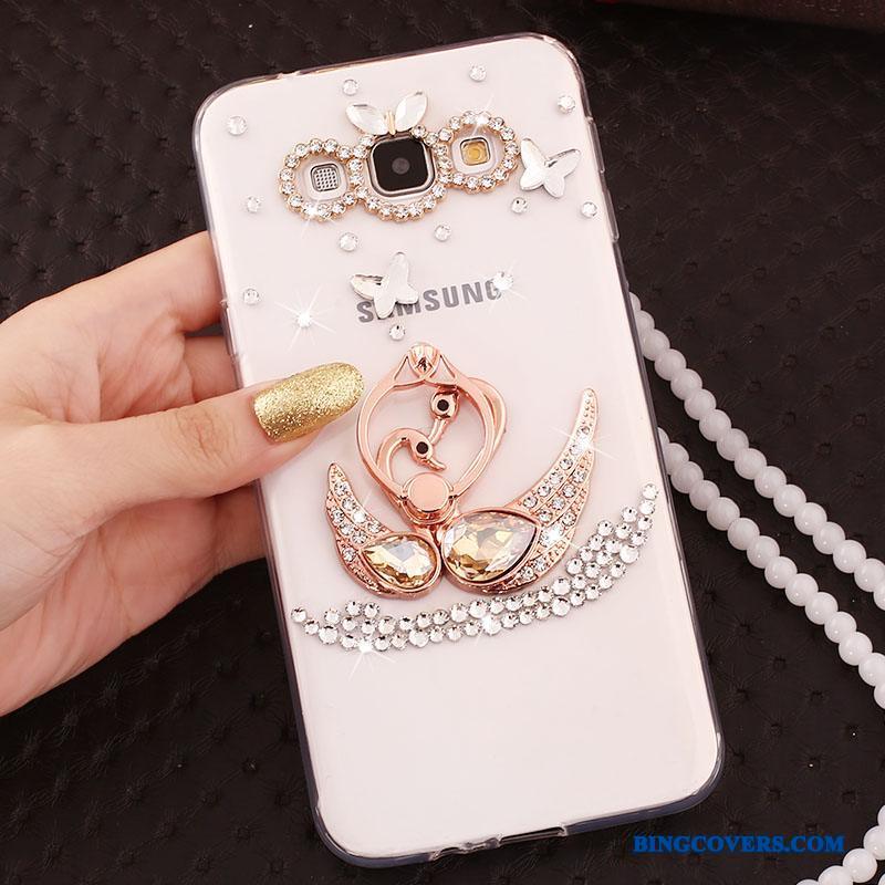 Samsung Galaxy A8 Telefon Etui Trend Hængende Ornamenter Stjerne Beskyttelse Hvid Cover