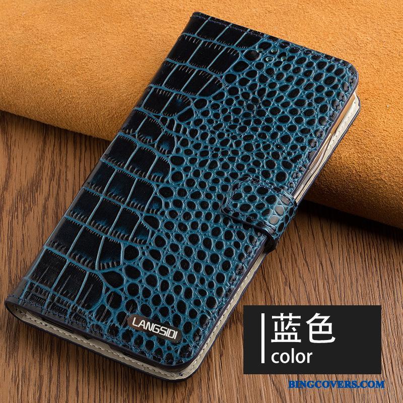 Samsung Galaxy A8 Trend Luksus Clamshell Ægte Læder Cover Brun Telefon Etui