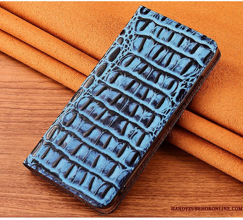 Samsung Galaxy A80 Etui Cover Clamshell Anti-fald Ægte Læder Folio Mobiltelefon Blød