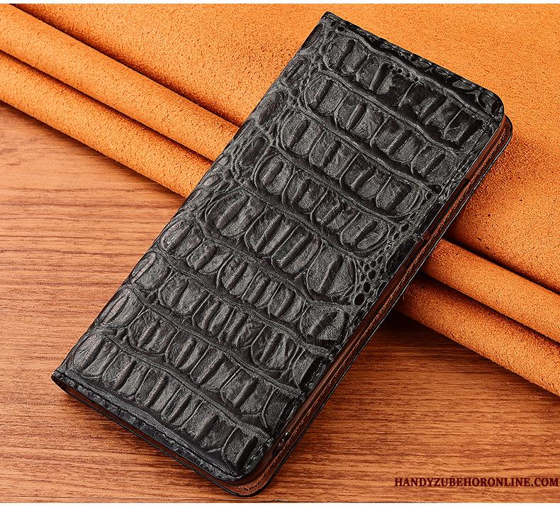 Samsung Galaxy A80 Etui Cover Clamshell Anti-fald Ægte Læder Folio Mobiltelefon Blød