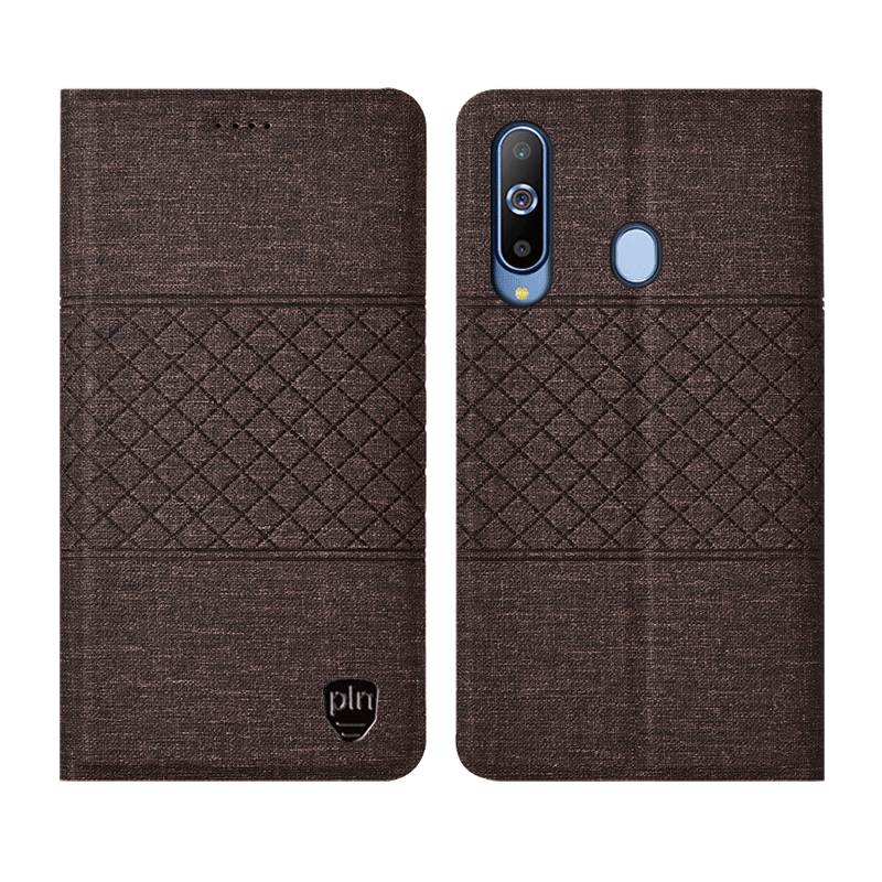 Samsung Galaxy A8s Blå Folio Telefon Etui Cover Stjerne Lædertaske Mesh