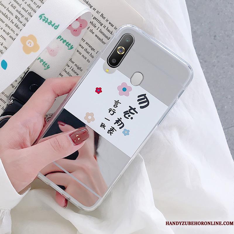 Samsung Galaxy A8s Telefon Etui Stjerne Silikone Sølv Blød Malet Spejl