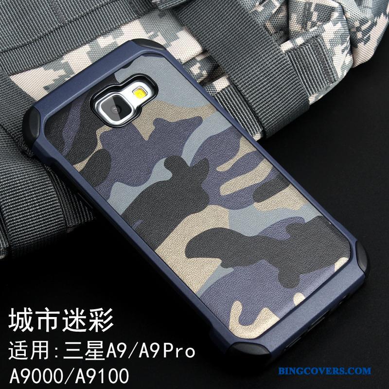 Samsung Galaxy A9 Cover Af Personlighed Beskyttelse Etui Telefon Anti-fald Blå