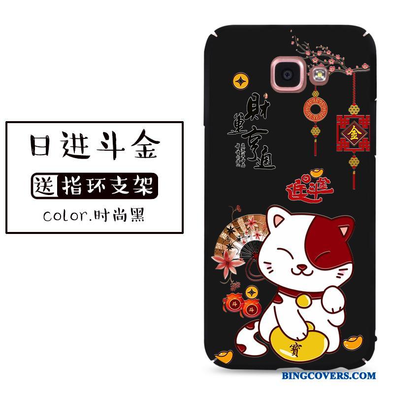 Samsung Galaxy A9 Rød Telefon Etui Nubuck Kat Anti-fald Beskyttelse Cover