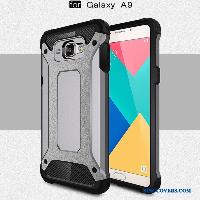 Samsung Galaxy A9 Silikone Mesh Cover Telefon Etui Høj Alt Inklusive Sort