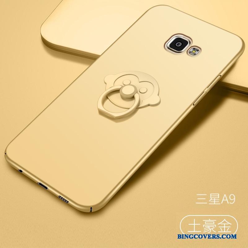 Samsung Galaxy A9 Sort Etui Telefon Nubuck Cover Anti-fald Mobiltelefon