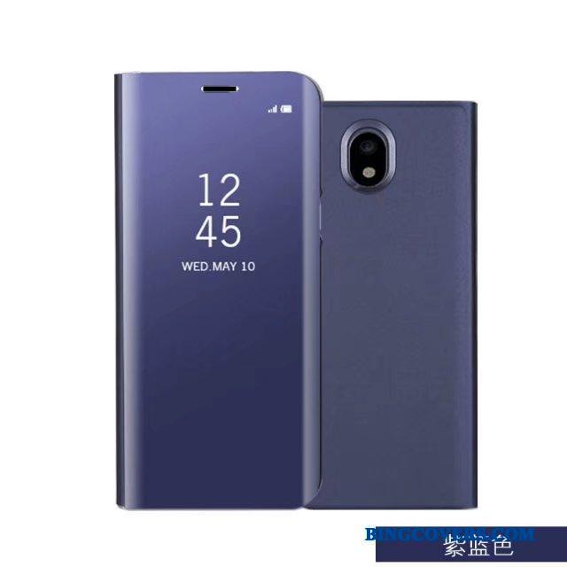 Samsung Galaxy J3 2017 Beskyttelse Anti-fald Spejl Rosa Guld Folio Telefon Etui Stjerne