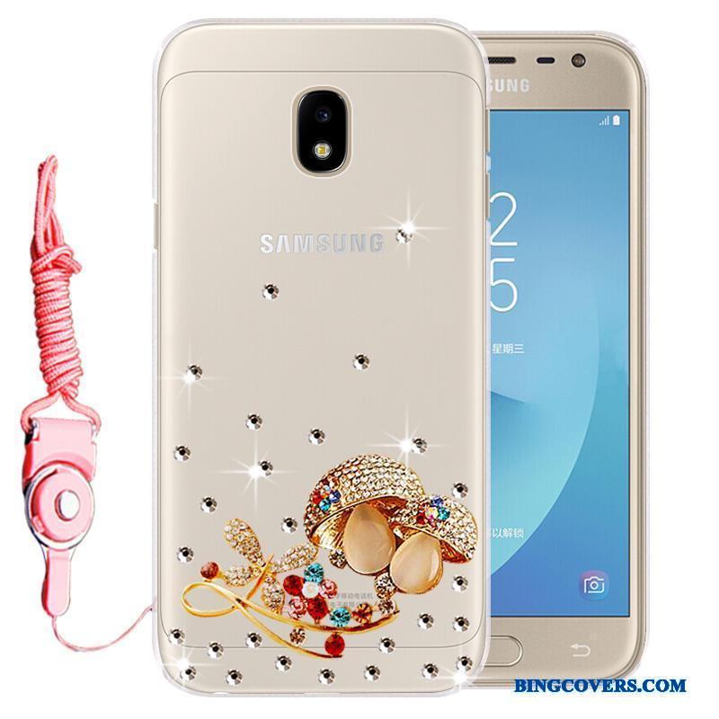 Samsung Galaxy J3 2017 Etui Anti-fald Farve Mobiltelefon Blød Strass Cover Silikone
