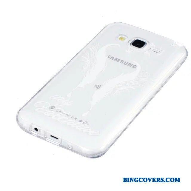 Samsung Galaxy J5 2015 Alt Inklusive Blomster Telefon Etui Relief Beskyttelse Blød Stjerne
