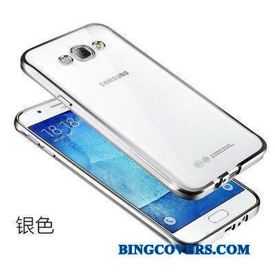 Samsung Galaxy J5 2015 Beskyttelse Tynd Guld Gennemsigtig Anti-fald Etui Mobiltelefon