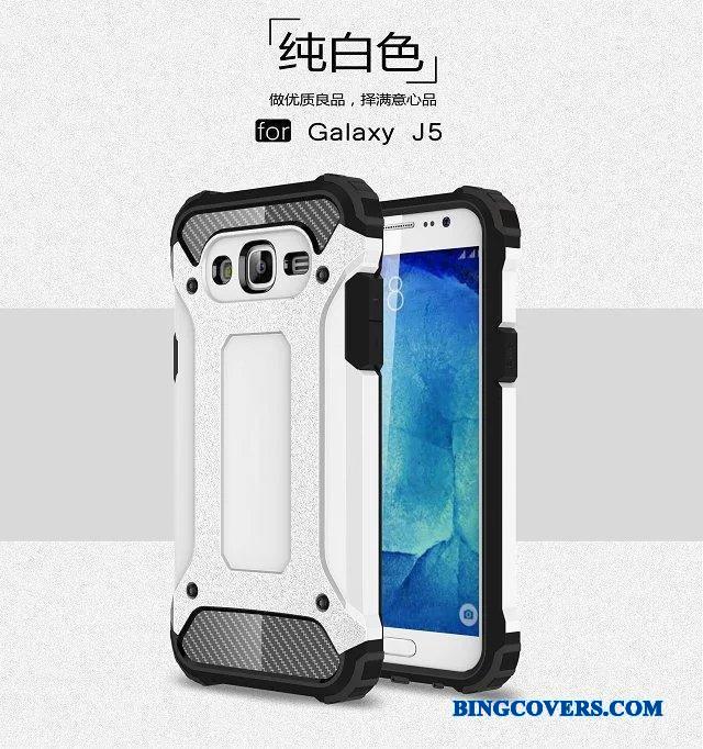 Samsung Galaxy J5 2015 Cover Guld Alt Inklusive Telefon Etui Anti-fald Stjerne Beskyttelse
