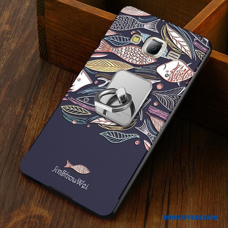 Samsung Galaxy J5 2015 Kreativ Beskyttelse Cover Telefon Etui Blå Stjerne Cartoon