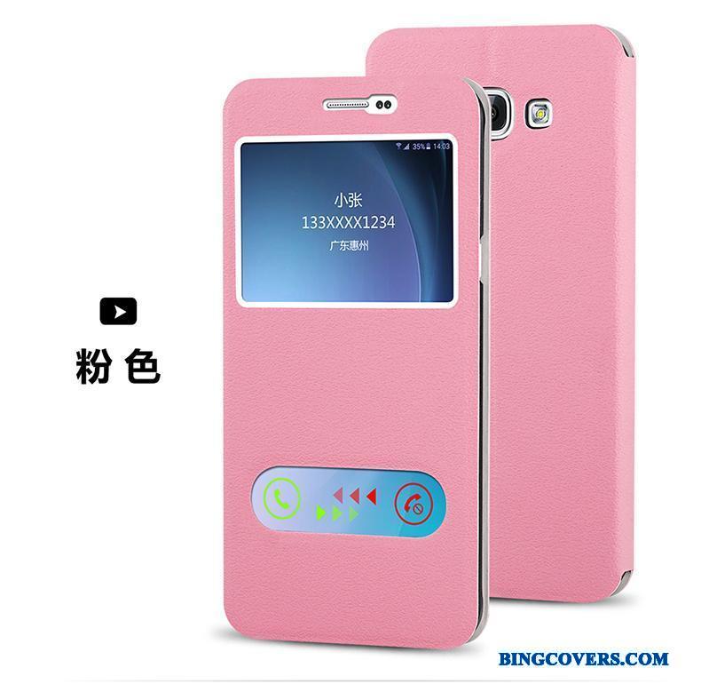 Samsung Galaxy J5 2015 Lædertaske Etui Cover Mobiltelefon Folio Telefon Stjerne