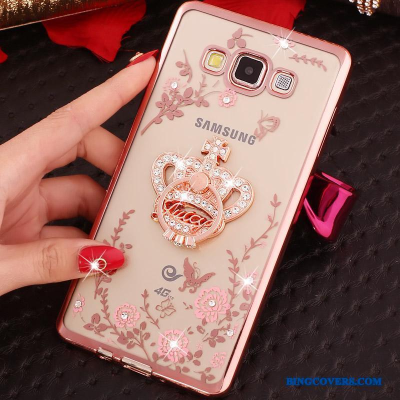 Samsung Galaxy J5 2015 Telefon Etui Guld Cover Beskyttelse Stjerne Cartoon