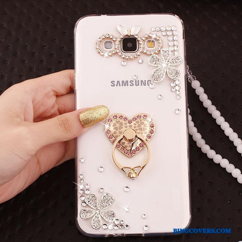 Samsung Galaxy J5 2016 Guld Krystal Anti-fald Telefon Etui Ring Stjerne